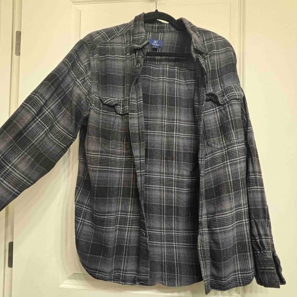 George Men's Flannel Button-Down Shirt